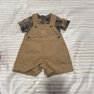 Carhartt Kids Tan Short Overalls